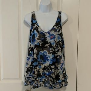 Blue, black camisole